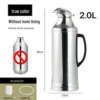 Stainless Steel Glass Hot Water Bottle for Home or Dorm Use Shell Only, No Liner