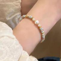 Šoušan akmens gėlavandenių perlų vėrinys, Gyvatės odos akmens abako karoliukų raštu puošta mozaikinė apyrankė, Meninė retro kaklo grandinėlė Hand bracelet