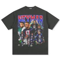 Neymar Jr PSG Vintage Bootleg Football T-Shirt, Unisex Soccer Star Streetwear Tee, 100% Cotton Oversized Casual Top 4XL