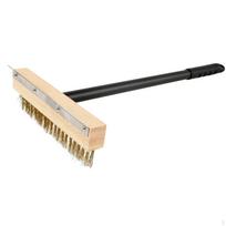 Long Pizza Oven Brush Aluminum Alloy Handle Grill Cleaner Barbecue Brushes for Campings S