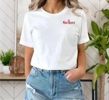 Vintažiniai kaubojiški marškinėliai Marlboro T-shirt Vakarų grafiniai marškinėliai Retro rodeo marškinėliai Unisex Unisex T-shirt M