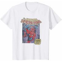 Marvel The Amazing Spider-Man Vintage Comic Cover Graphic T-Shirt, Retro Marvel Comics Group Style Tee, Unisex Superhero Casual Top 4XL
