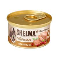 Shelma Cat Mousse su antiena, spanguolėmis ir čiobreliais, begrūdis šlapias kačių maistas, 85 g, 1 vnt.