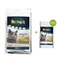 IRONpet Cat Sterilized Turkey (Krůta) 12 kg + 2 kg balení ZDARMA, 1 vnt.