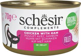 Schesir Chicken with ham in jelly - wet cat food - 70g
