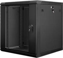 Lanberg | Rack cabinet 19" wall-mount 12U/600x600 (flat pack) with glass door | WF01-6612-10B | Black WF01-6612-10B | 5901969403152