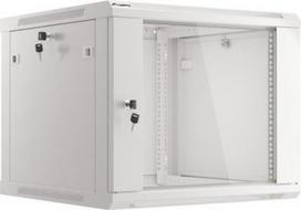 Lanberg | Rack cabinet 19" wall-mount 9U/600x600 (flat pack) with glass door | WF01-6609-10S | Grey WF01-6609-10S | 5901969403121