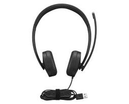 Lenovo 4XD1P83425 Ausinės be mikrofono ir ausinės su mikrofonu Laisvų rankų įranga Vielinis Su lankeliu Skambučiai / muzika USB A tipo Juoda