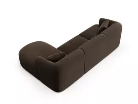 Velvet Modular Right Corner Sofa, "Campi", 4 Seats, 256x156x70 Made in Europe