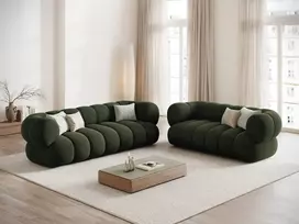 Velvet Sofa, "Koge", 2 Seats, 180x95x70 Made in Europe