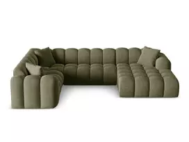 Panoramic Left Corner Sofa, "Treno", 4 Seats, 330x240x70 Made in Europe