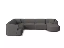 Modular Panoramic Left Corner Sofa, "Campi", 7 Seats, 330x255x70 Made in Europe