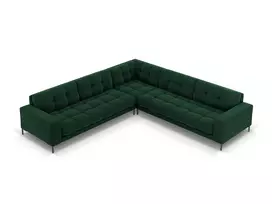Velvet Symmetrical Corner Sofa, "Bali", 6 Seats, 256x256x75 Made in Europe
