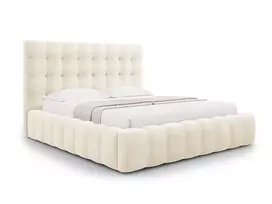 Velvet Storage Bed With Headboard, "Bali", 230x205x125 Made in Europe