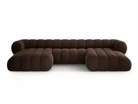 Velvet Panoramic Sofa, "Koge", 6 Seats, 348x165x70 Made in Europe