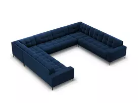 Velvet Panoramic Sofa, "Bali", 9 Seats, 327x256x75 Made in Europe
