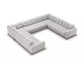 Velvet Panoramic Sofa, "Bali", 9 Seats, 327x256x75 Made in Europe
