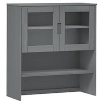 Komoda vidaXL, Pušies medienos masyvas, 90x35x100cm, pilka
