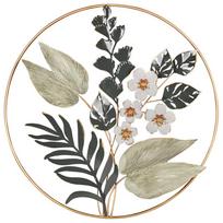 Beliani sienų dekoracija, gėlė DUBNIUM, metalinė, 70 cm, Žalias