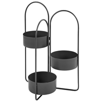 Beliani Gėlių stovas COLUTENA metalinis 56 cm juodas