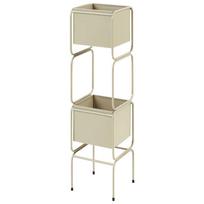 Beliani Gėlių stovas COTINUS Metalinis 20 cm smėlio spalvos