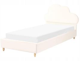 Vaikiška lova Beliani Chmurka veliūras BELLEVUE 90 x 200 cm Light beige | 621851   Bel | 4069605021922