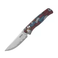 SRM sulenkiamas 255L-GQ2 peilis, 140Cr plienas, G10 rankena