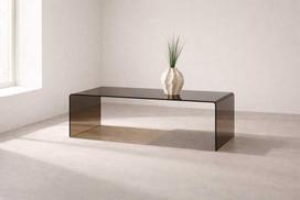 Venture Design Sofa staliukas Telemark 120x60x41 cm Rudas Stiklas