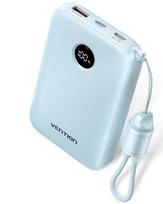 Atsarginis maitinimo šaltinis ("Power Bank") Vention 10000mah powerbankas, 2x Usb-c, 1x Usb-a, 22.5w, mėlynas