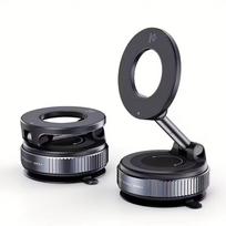Mobile phone car holder with suction cup, MagSafe compatible, black, K007