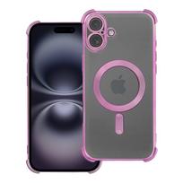 IPhone 16 PLUS antishock case, electrocompatible with MagSafe, pink
