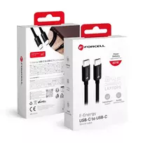 Forcell C338 data transfer and charging cable | USB-C to USB-C | QC 4.0, PD | 60W | 1.5m | black