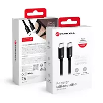Forcell F-Energy C338 data transfer and charging cable | USB-C to USB-C | QC 4.0, PD | 60W | 2m | black