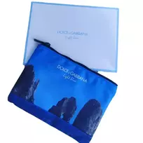 Dolce  AND  Gabbana Light Blue Toiletry GWP Textile Pouch, Blue