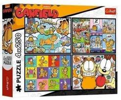 Dėlionė Trefl Garfield komiksų scenos, 4x250 detalių