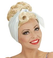 Perukas, Rockabilly pin-up, Widmann, šviesus, su skarele, dėžutėje