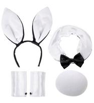 BUNNY SET (ears, collar with bowtie, tail, cuffs)