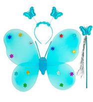 BUTTERFLY SET AZURE (wings, headpiece, magic wand)