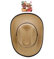COWBOY HAT WITH BOLTS felt - beige color