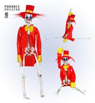 HORROR CLOWN SKELETON 40 cm - movable arms & legs