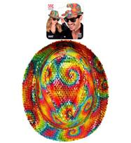 Skrybėlė, Fedora, tie-dye, Widmann, su blizgučiais