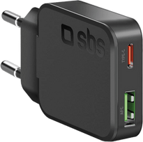SBS PD Reiselader UltraSlim 30W USB/USB-C GaN schwarz