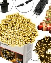 Kalėdinės 1000LED lemputės, šiltai baltos spalvos flash