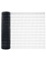 Tvoros tinklas, virintas, 1500 mm, 100x50 mm, ø2,4 mm, 25 m, ZN+RAL7016 (tamsi grafitinė)