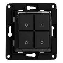 Shelly wall switch 4 button (black) | Wallswitch4Black | 3800235266205