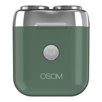 Mini plaukų skutimo mašinėlė-barzdaskutė OSOM Dual Blade Rotary Shaver OSOM02971, žalios spalvos