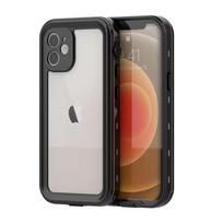 Atsparus vandeniui dėklas SHELLBOX DOT iPhone 12 juodas