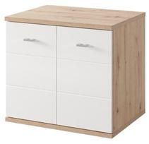 STING 36 vonios spintelė su praustuvu 2D – amatininko ąžuolas / balta, 60 cm