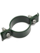 Apkaba apvaliam stulpui, ø38 mm, TIESI, plieninė, ZN+6005 (Žalia)