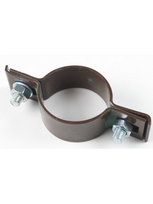 Apkaba apvaliam stulpui, ø38 mm, TIESI, plieninė, ZN+RAL8017 (ruda)